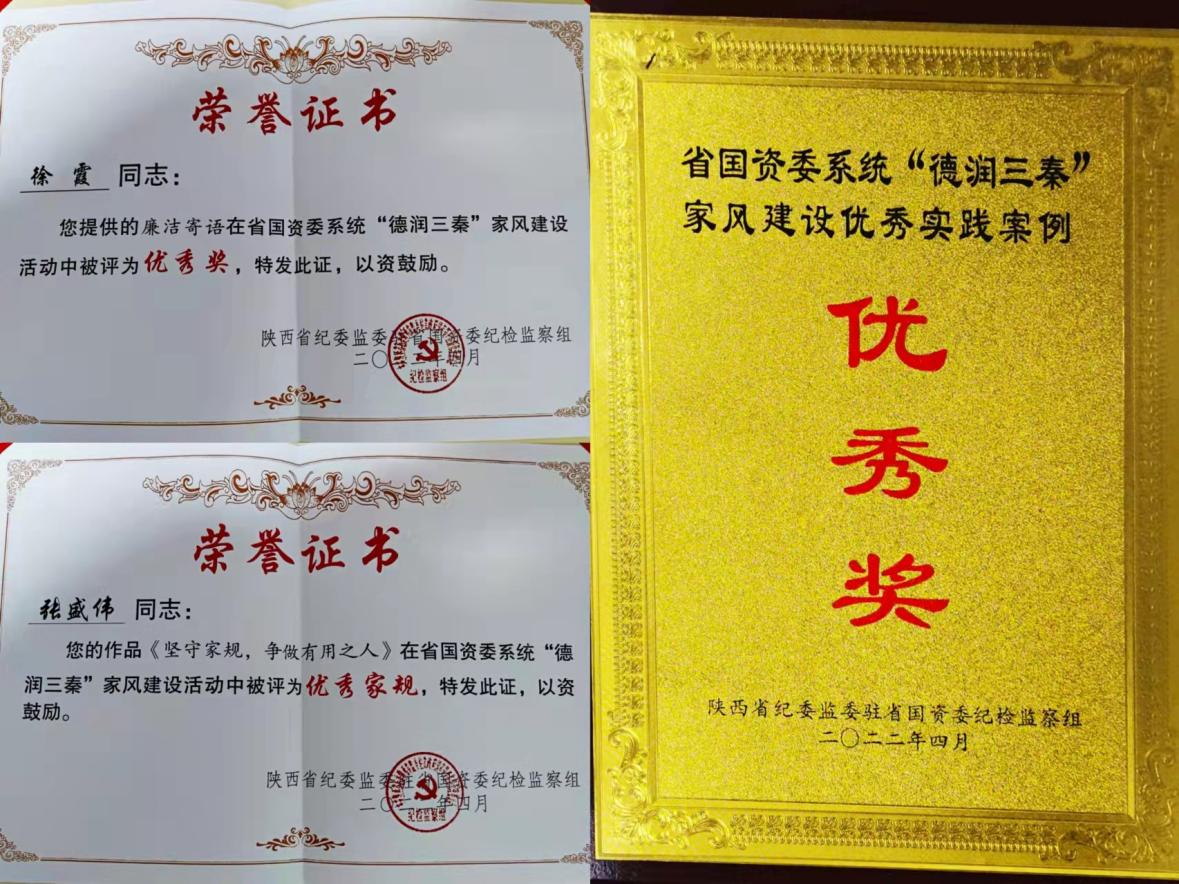 水环境公司职工荣获省国资委系统“德润三秦”家风建设文章多项荣誉 水环境公司职工荣获省国资委系统“德润三秦”家风建设文章多项荣誉